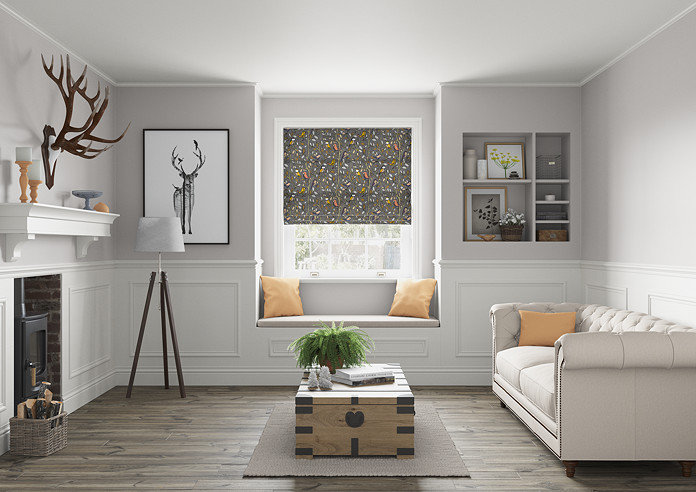 Tweety, Charcoal - Roman Blind - Image 5